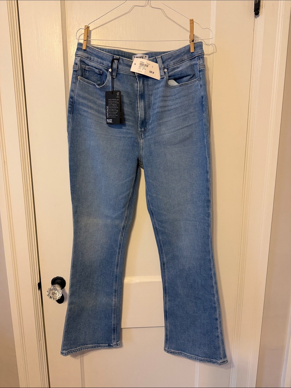 NWT PAIGE Claudine High-Rise Ankle Flare Women’s Vintage-Inspired stretch